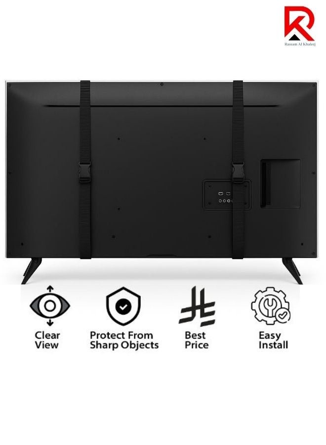 Rassam Al Khaleej 85-Inch TV Screen Protector – Shatterproof, Anti-Blue Ray, Eye Protection, Removable, Waterproof Clear Shield for LED/LCD/4K TVs (189 x 108 cm) - Image 3
